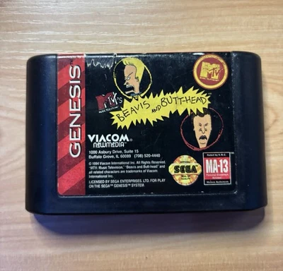 Beavis and Butthead Sega Genesis 16 Bit Game Cartridge 1994 Tested Working - Image 1 of 4