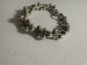 SILPADA DNA Helix massives 925 Sterlingsilber 9" Knebelarmband, 73 Gramm - Bild 1 von 6
