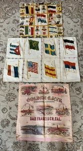 Pillows Made From Antique Souvenir International Patches Flags People - Picture 1 of 24
