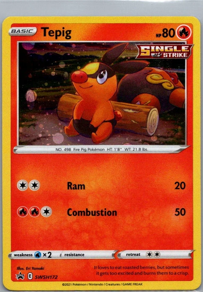 Tepig Promo SWSH: Sword & Shield Promo Cards SWSH172 NM - Image 1 of 2