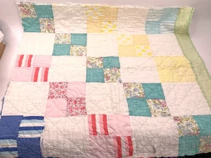 Vintage 1930s Patchwork Quilt Scrap 21” x 24” Cutter Quilt Piece Crafts - Picture 1 of 4