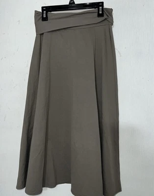 Falda Midi Patagonia Morning Glory Talla S Marrón Taupe Tiro Alto Plegable Sobre Cintura Foto 1 de 4