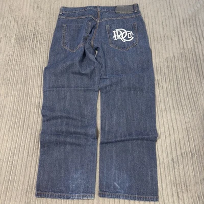 Y2K Rocawear Jeans Mens 38x33 Baggy Blue Loose Fit Denim Streetwear Grunge Skate - Image 1 of 4