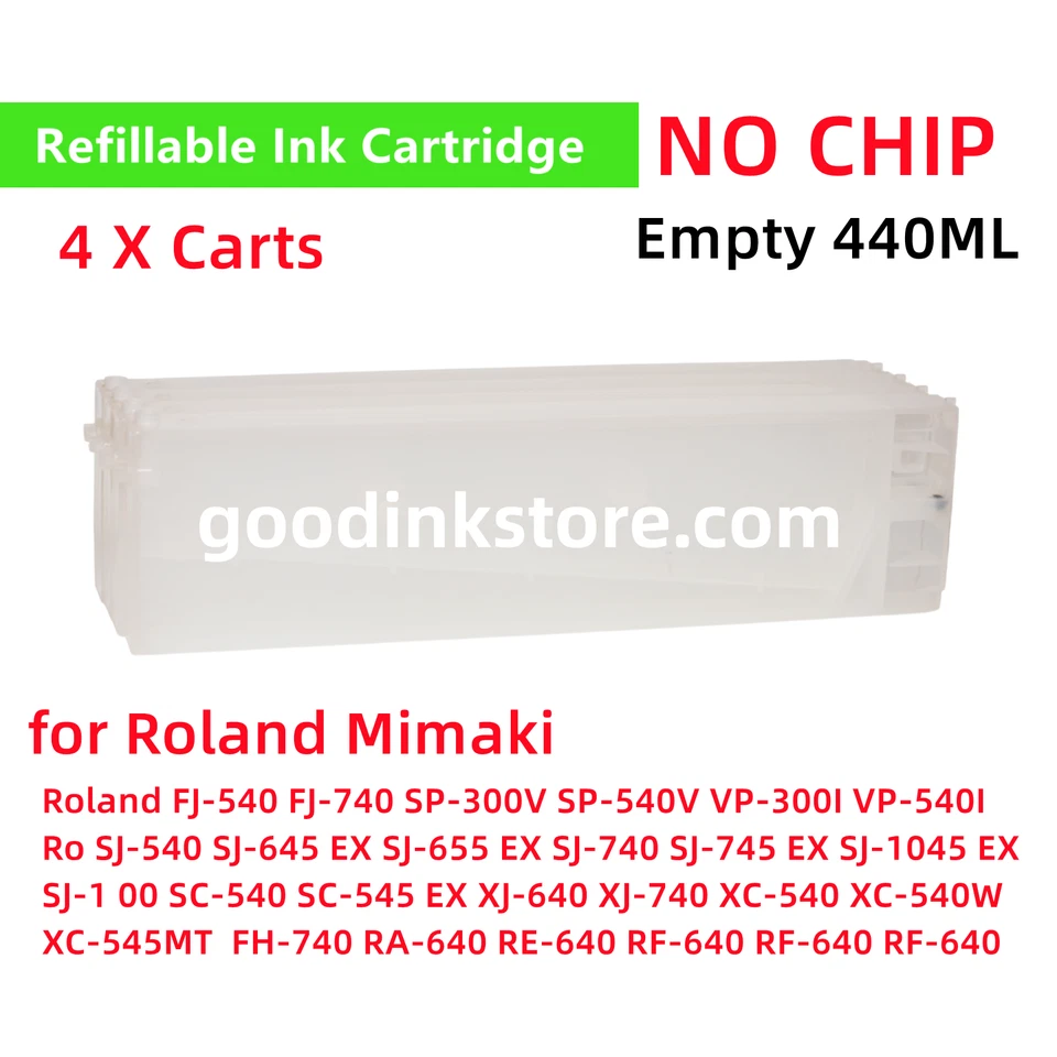 Empty 440ML Refillable Ink Cartridge for Roland Mutoh Mimaki SJ540 SJ740 SC540 - Image 1 of 2