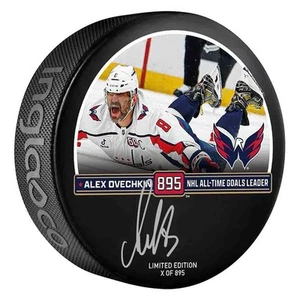 Alex Ovechkin Washington Capitals SIGNED 895th Goal Hockey Puck LE 895 PRESALE - Picture 1 of 1