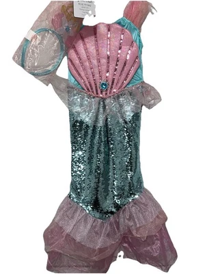 Gillian’s Closet Kids Classic Little Mermaid  Sparkles Sequins Halloween Costume - Image 1 of 4