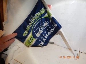 Seattle Seahawks 2013 NFC Champions car flag - Been used a little - Picture 1 of 1