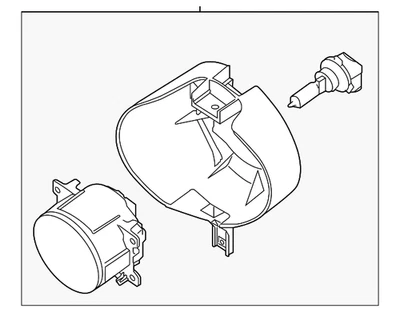 正品日产 2005 - 2021 年日产 - 雾灯总成 26150-EA025 — 第 1/2 张图片