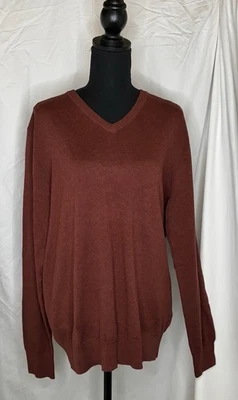 Suéter de Algodón Marks and Spencer Óxido Talla L Pullover Cuello en V Preppy Boyfriend Foto 1 de 4