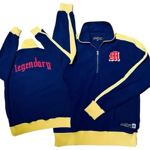 Mitchell & Ness "Legendary" aufgenähter Retro Zip Fleece Pullover Sweatshirt Jacke - Bild 1 von 7