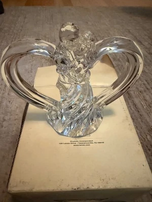 De colección Lenox Promesas de Boda Completo Plomo Cristal Pareja Pastelera Topper Foto 1 de 2