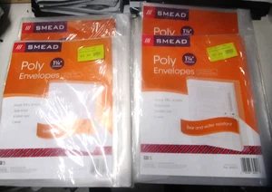 Smead Poly Envelope 1 1/4 Inch Expansion String-Tie Closure Side Load 4-5 Packs - Picture 1 of 3