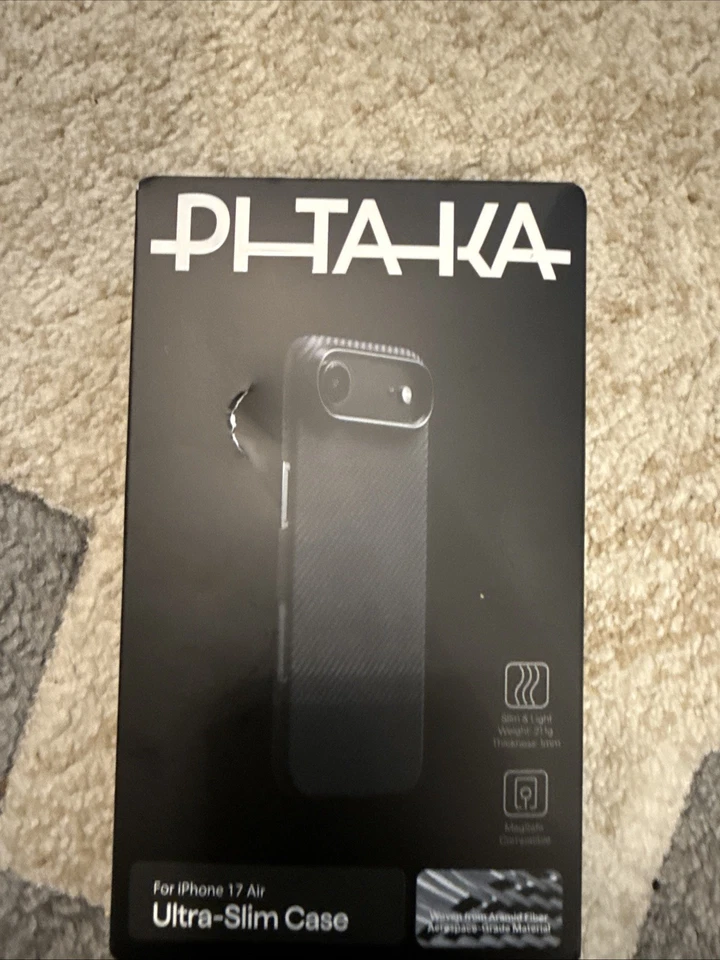 PITAKA Ultra Slim Case For iPhone 17 Pro Max Case Aramid Fiber Black/Gray
