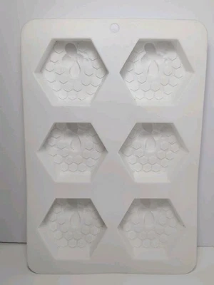 3D Hexagon Bee Honeycomb Silicone Molds for Soap, resin art or plaster - Image 1 of 2