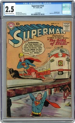 Superman #123 CGC 2.5 1958 1476758001 1st app. 'Super-Girl' - Image 1 of 2