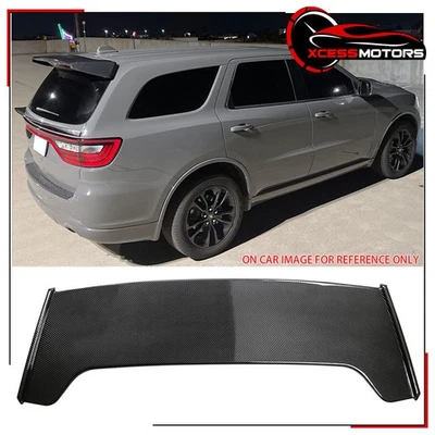 For 21-25 Dodge Durango IKON Style Roof Spoiler Wing Guard Carbon Fiber Look ABS - Image 1 of 4