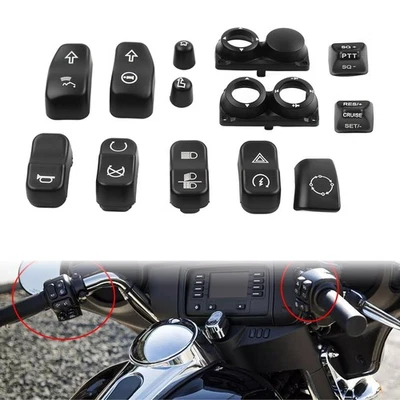 Hand Control Switch Housing Button Cover Cap For Harley Touring FLHTC FLHX 14-up - Image 1 of 4