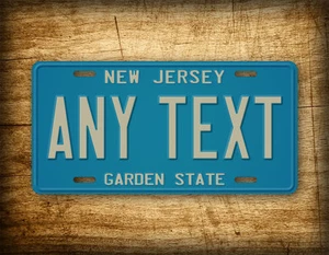 Placa personalizada vintage de Nueva Jersey etiqueta automática estatal 6x12 NJ jardín estado - Imagen 1 de 6