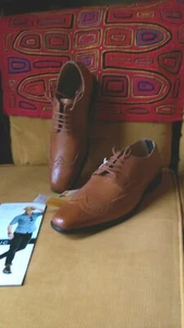 VIONIC Harrison 8D Oxford Shoes Men's 8 cognac brown Leather EU 41 NWOB - Picture 1 of 9