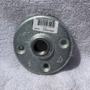 Anvil 1/2” Galvanized Steel Floor Flange - Picture 1 of 2