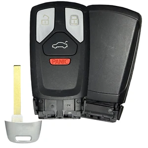 Oem Audi Smart Key Fob Remote Transmitter A4 A5 Q5 Q7 S4 SQ5 Uncut Blade Matte - Picture 1 of 4