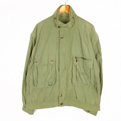 Jaqueta masculina tamanho grande CAMEL COLLECTION tamanho IT52 UK42 XL verde mistura de algodão - Imagem 1 de 4