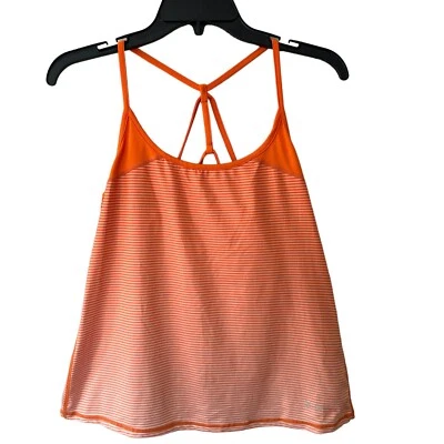 Camiseta sin mangas deportiva Orange Theory Lululemon espalda cruzada para mujer camisa de entrenamiento mediana Foto 1 de 4