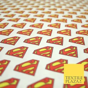 SUPERMAN Badge Logo DC Comic Superhero Digital Print 100% Cotton Fabric 59" 4758 - Picture 1 of 4