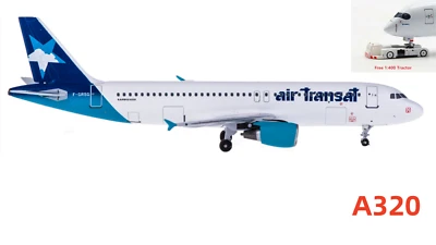 (Rare)1:400 AeroClassics AC419298 Air Transat A320 F-GRSG+Free Tractor - Image 1 of 3