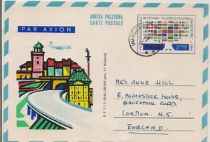 1965-POLAND-postcard to England. - Picture 1 of 2