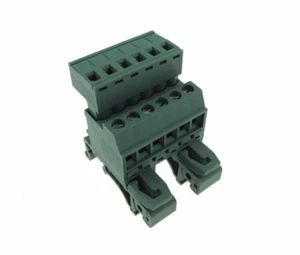 6-Pin 5.08mm Screw Terminal Block Plug Shrouded - Din Rail Mount Type - Picture 1 of 1