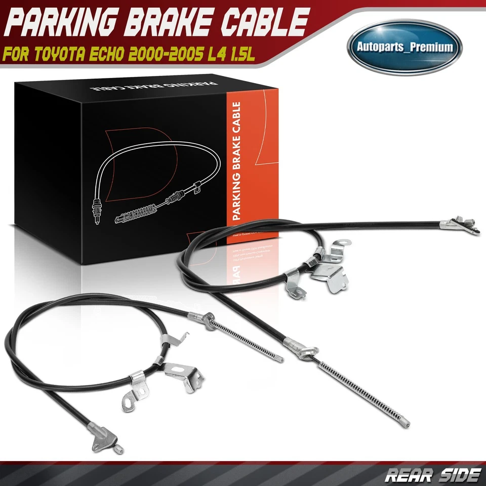 2x Rear Left & Right Side Parking Brake Cable for Toyota Echo 2000-2005 L4 1.5L - Image 1 of 4