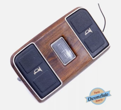 Almohadilla de botón para bocina Lincoln Town Car 88-89 grano de madera gris oscuro logotipo emblema OEM Foto 1 de 2