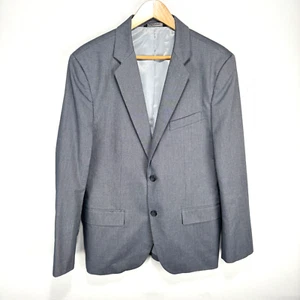 Banana Republic Blazer Sport Coat Men 44R Tailored Slim Fit Gray 100% Cotton - Picture 1 of 12