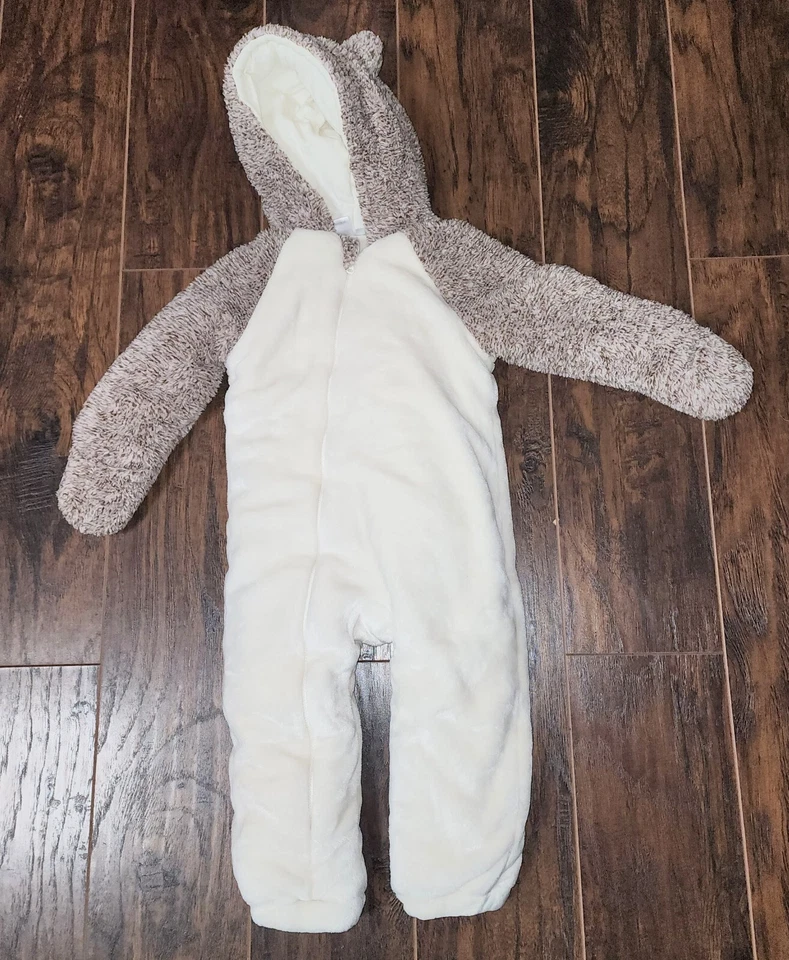 Koalababy连体婴儿车套装男女通用9/12个月棕色人造毛皮连帽  — 第 1/4 张图片