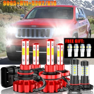 FOR Jeep Grand Cherokee 2011 2012 2013 Combo led Headlight + Fog Light Bulbs Kit - Picture 1 of 18