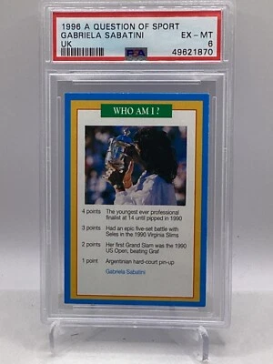 1996 A Question of Sport Reino Unido Gabriella Sabatini PSA 6 Foto 1 de 2