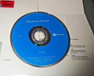Microsoft Windows Server 2022 Standard Edition - 16 Core License - DVD & COA - Picture 1 of 5