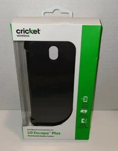Cricket Wireless LG Escape Plus kickstand And Holster Phone Case  Black - Picture 1 of 4