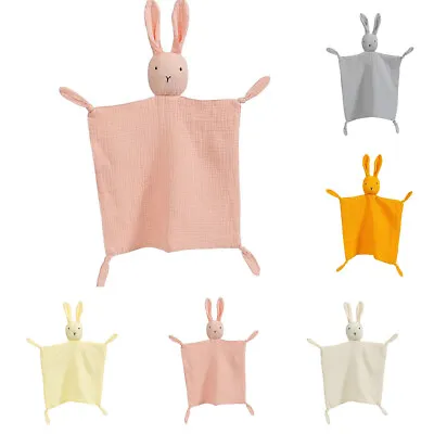 Bunny Lovely Blanket Baby Security Blanket Soft Breathable Soothing Towels Gift • 12.79$