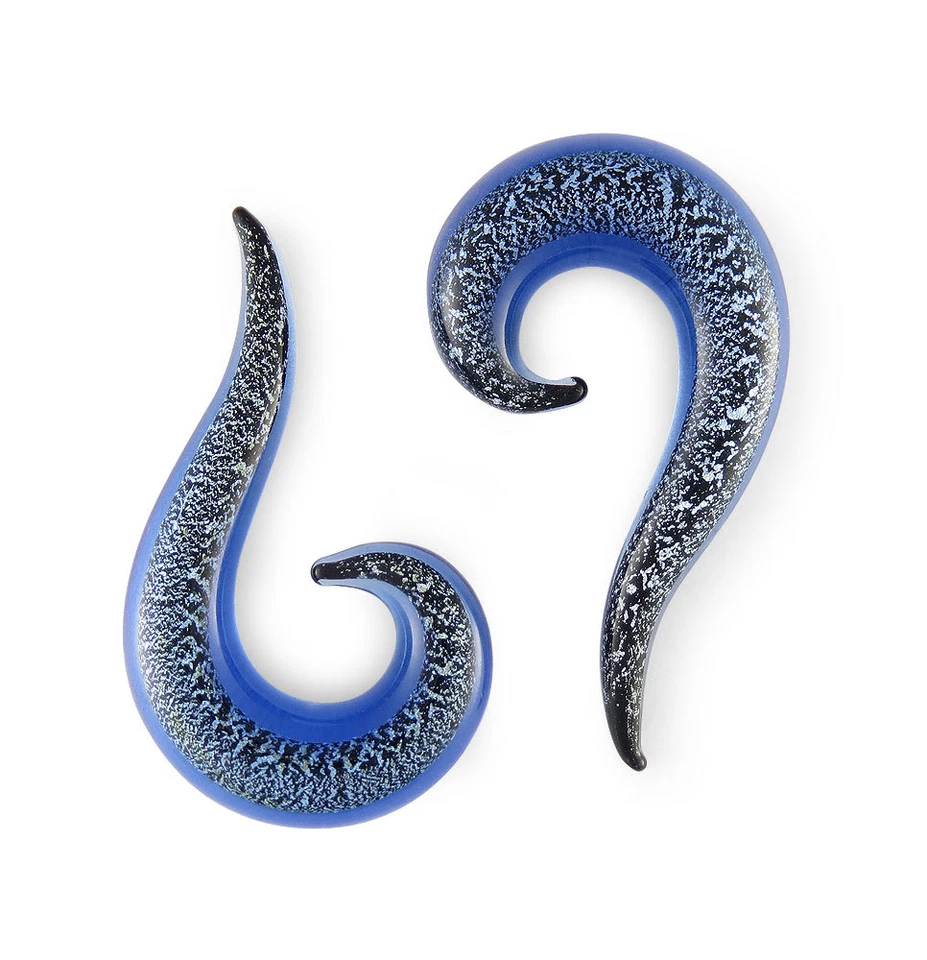 Par de medidores de gotas de vidrio Pyrex azul brillo Foto 1 de 1