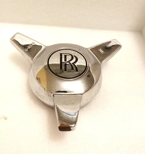 ROLLS ROYCE  Chrome Wheel 3 Bar Spinner Center Cap DAYTON METAL CHROME - Picture 1 of 7