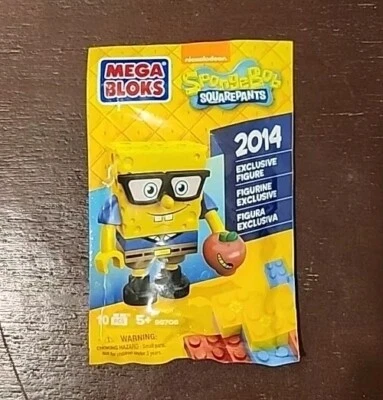 MEGA BLOKS : Spongebob Squarepants 2014 NYCC Exclusive Figure   #99706  (10 Pcs) - Image 1 of 2
