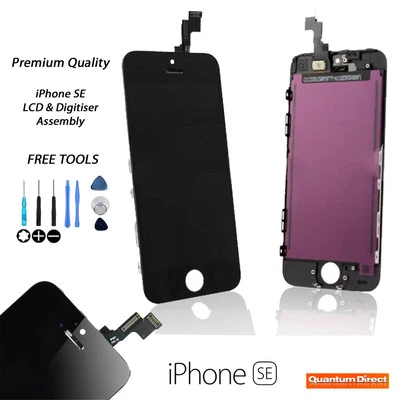 BLACK iPhone SE A1723 Retina LCD & Digitiser Touch Screen Replacement Grade AAA - Image 1 of 3