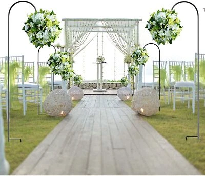 8 Stücke Schäferhaken Schäferstab 90cm Laternenstab Metall Garten Stab Weiß DHL - Bild 1 von 4