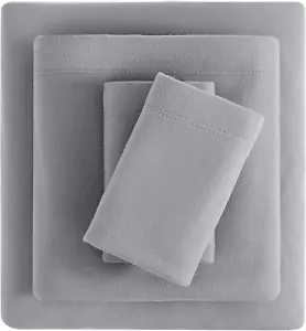 Plush Micro Fleece Queen Bed Sheet Set - Soft Polar Fleece Velvet Sheets - Extra - Picture 1 of 7