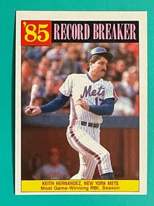 1986 Topps #203 Record Breaker 1985 Keith Hernandez - New York Mets - Picture 1 of 2