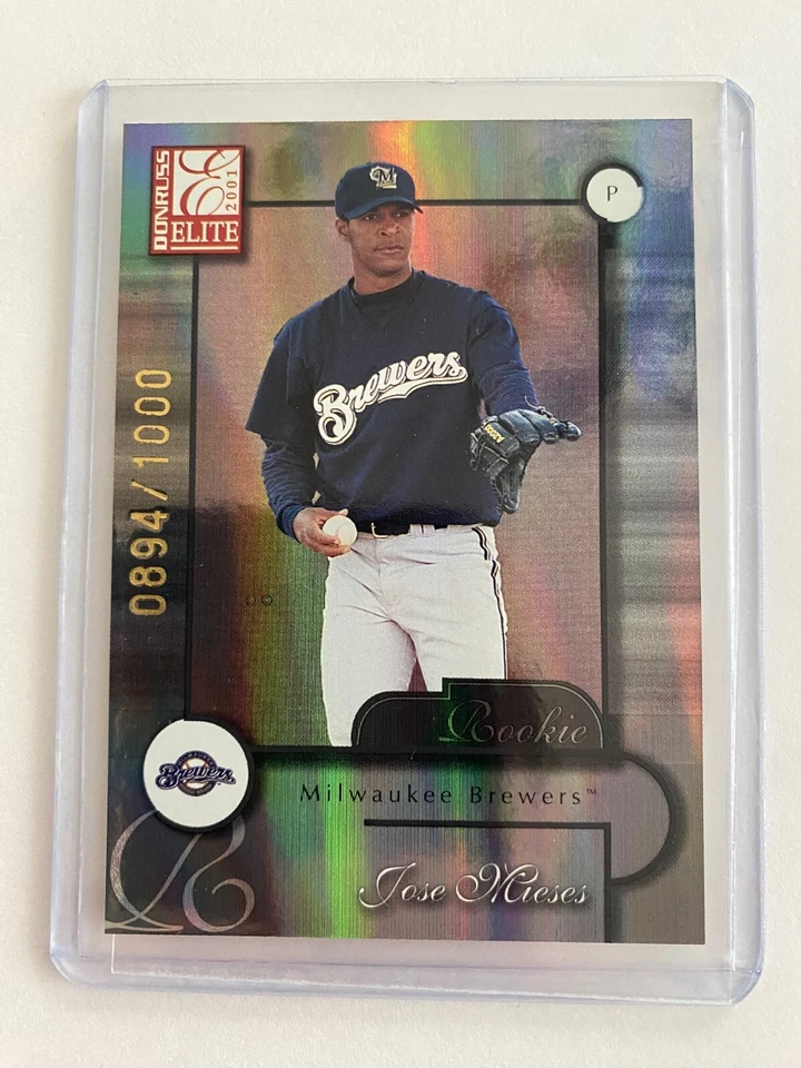 2001 Donruss Elite JOSE MIESES RC #'d 0894/1000 BREWERS Legacy Rookie - Image 1 of 2