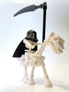 C139 Lego Castle Skeleton Reaper Minifigure with Skeleton Horse from 7079 NEW - Picture 1 of 3