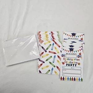 20 Cards with Envelopes Kindergarten Graduation Invitation - Picture 1 of 6